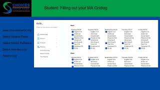 How to complete the Grid Log MA (for students)
