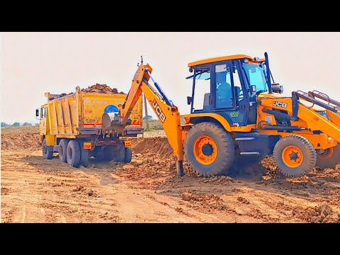 Track Stack Machine my Double Tata track Stack in Mud Road Pulled by JCB 3 DX machine # ...
