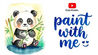 How to Paint a Cute Panda with Watercolors | Easy Step-by-Step Tutorial for Beginners