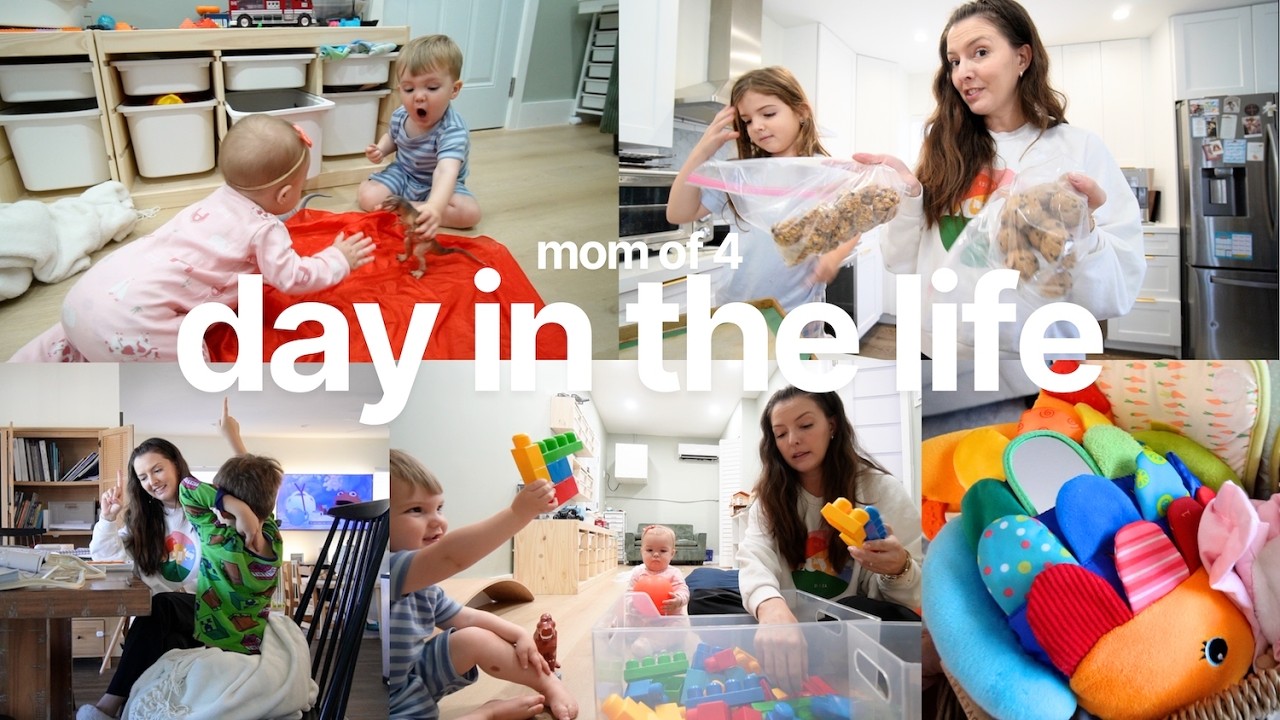 This is What My Days Actually Look Like as a Mom of 4 | books, meal prep, homeschool, playing