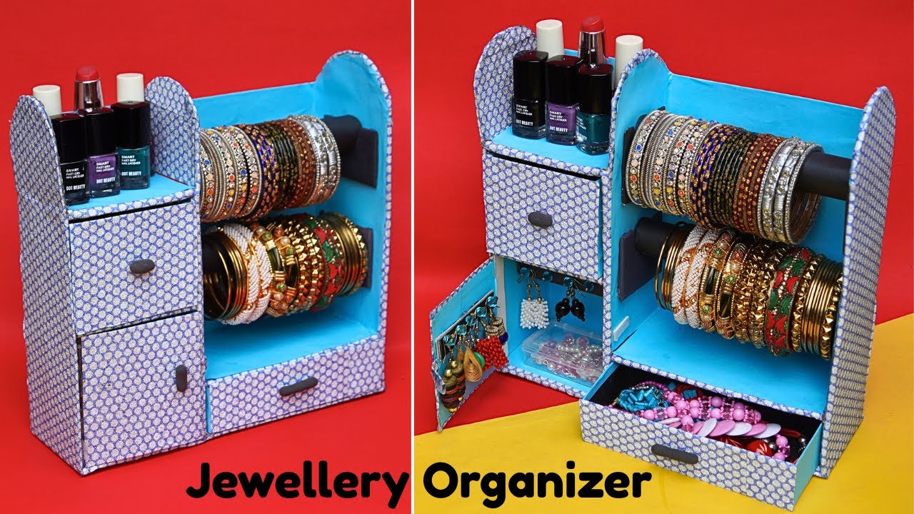 How to make Bangle Stand using Horlicks Box| Best out of waste| DIY Jewellery Organizer