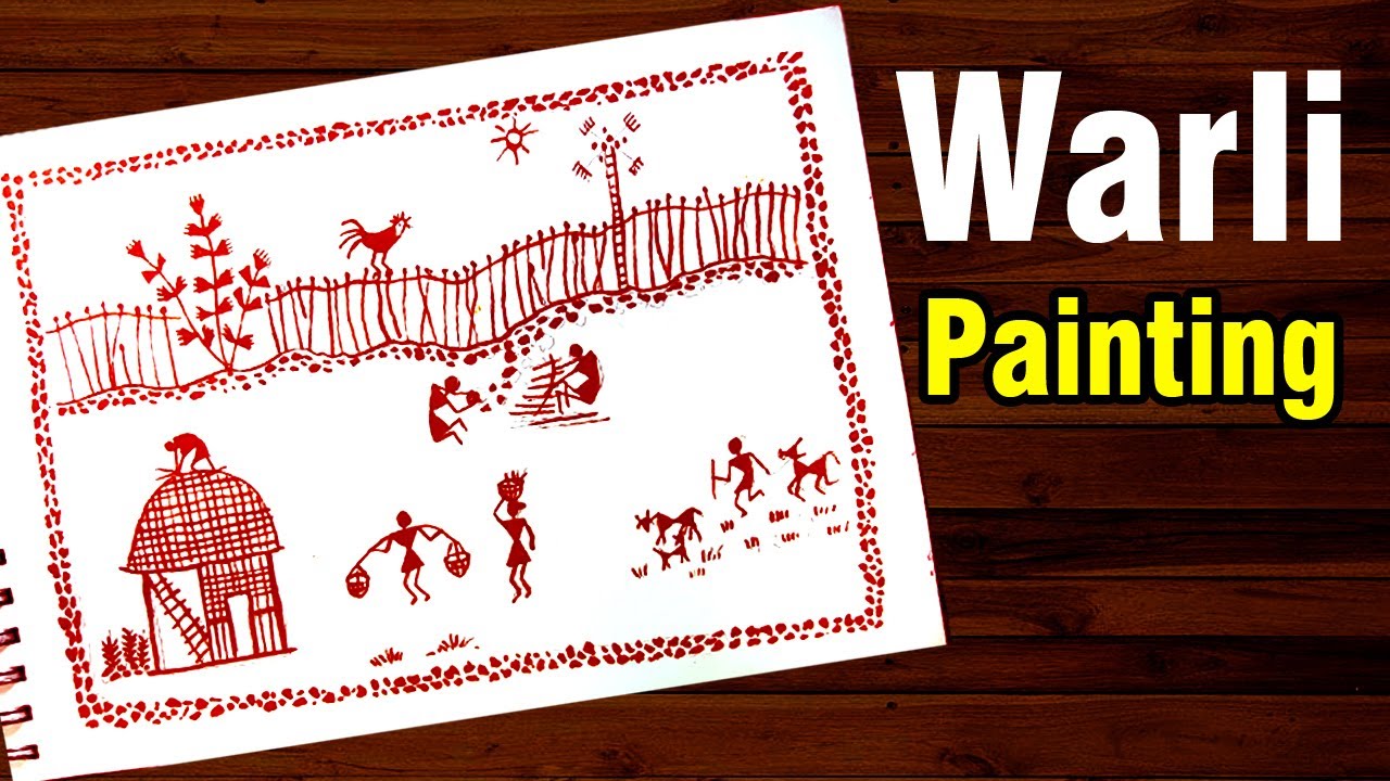 easy warli painting for beginners | warli art drawing for kids