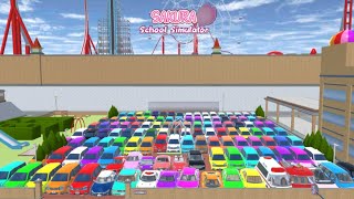 ALL RAINBOW SUPER CARS COLLECTION AT PARK | SAKURA SCHOOL SIMULATOR |#video-48