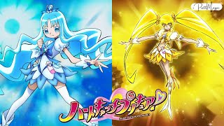 [1080p] Cure Marine \u0026 Cure Sunshine Transformation (HeartCatch Precure)