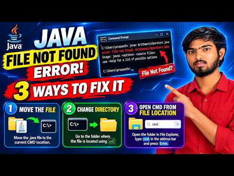 Java File Not Found Error in CMD? 🔥 3 Easy Ways to Fix It | Java Tutorial
