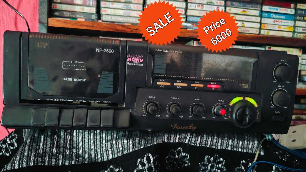 cassette player for sale  with nice treble and bass price 6000  sale