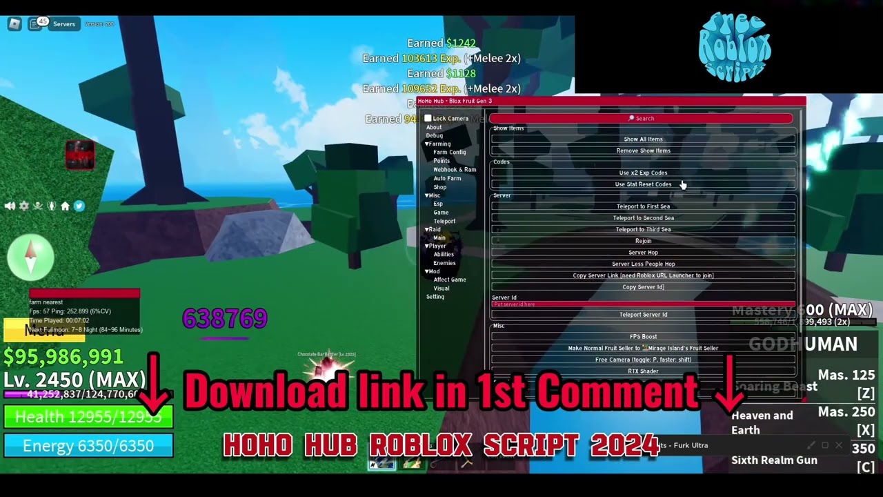 HoHo Hub Roblox Script Best Free Roblox Script Hub BLOXFRUITS 