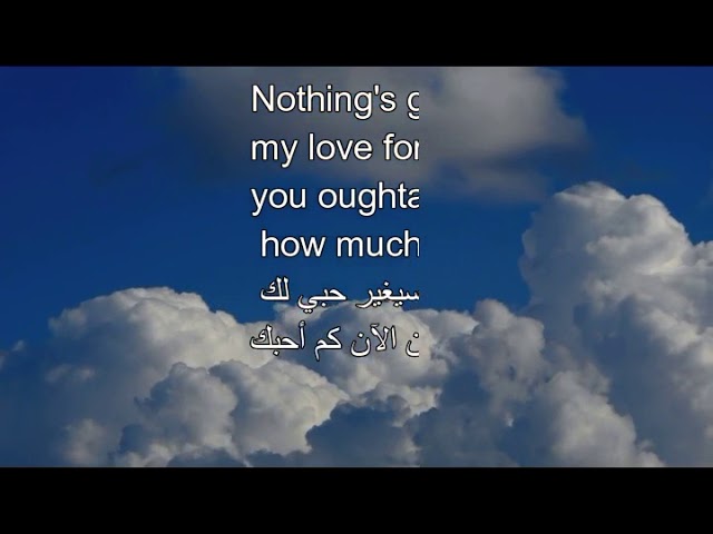 Word I Love You Arabic Song Arabic English Lyrics Youtube
