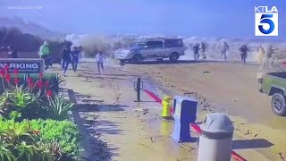 Video shows massive rogue wave hit Ventura County