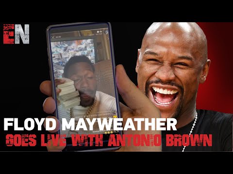 Floyd Mayweather Goes Live With Antonio Brown Guess How Much Money May Has On Him