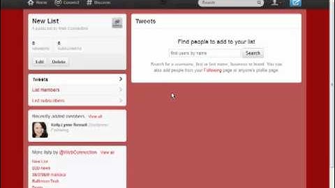 twitter list youtube