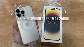 UNBOXING IPHONE 14 PRO MAX 256GB GOLD (BRANDNEW)