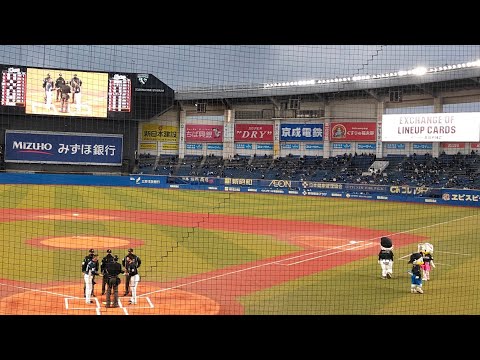 現地映像 両スタメン発表シーン  2021年 4月9日 千葉ロッテマリーンズ 対 埼玉西武ライオンズ BLACKBLACKデー（ZOZOマリンスタジアム）