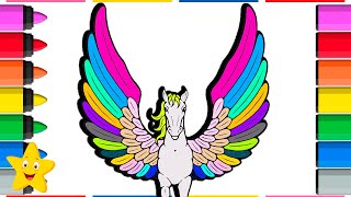 🦄MAGIC PEGASUS COLORING PAGES!🌈