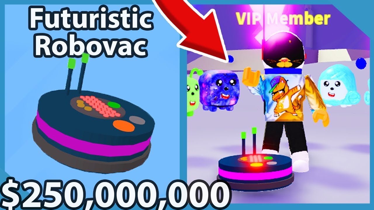 I BOUGHT The 250,000,000 Futuristic Robovac In Roblox Vacuum Simulator