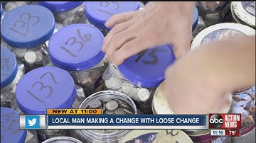 Local man making a change with loose change