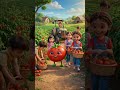 टमाटर बड़ी मजेदार 🍅 | Funny Tomato Dance Story | 3D Cartoon Song