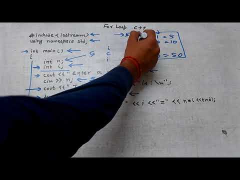 For loop application (Print Table) in c++ Easy way of Learning C++ Programming in hindi.