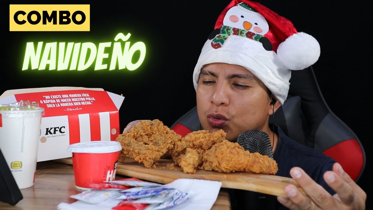 ASMR COMIENDO COMBO NAVIDEÑO DE KFC