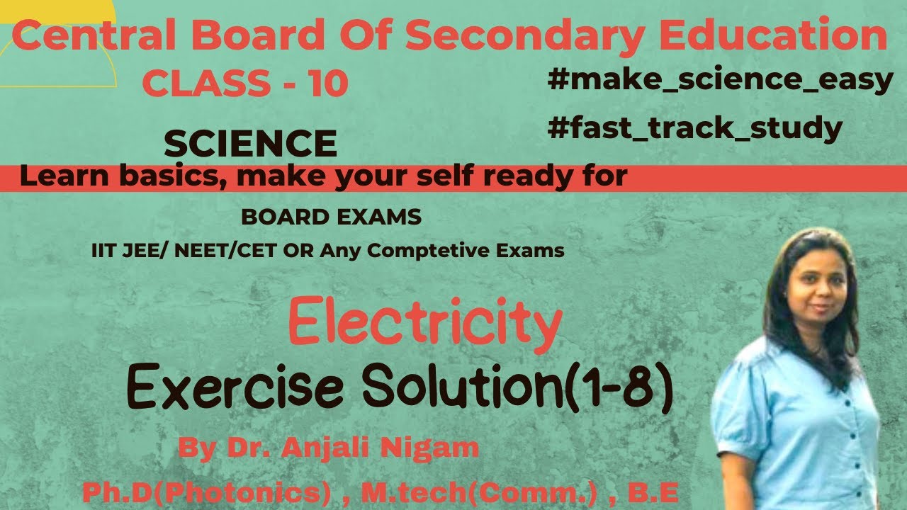 Electricity - Part 6 | Class 10 | Exercise Solutions 1-8 | CBSE - YouTube
