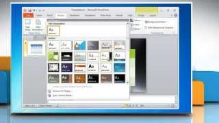 How to insert a table in PowerPoint 2010 on Windows® 7?