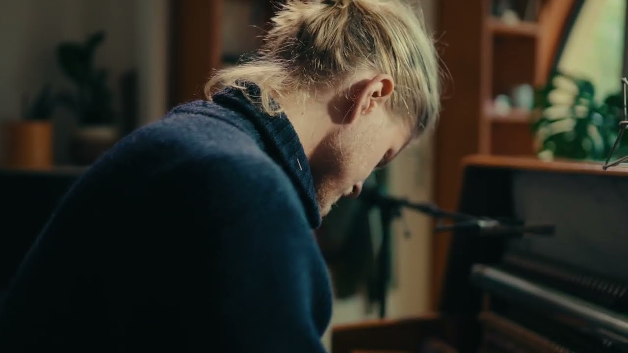 Challem recording a live session at Moon Music Studios