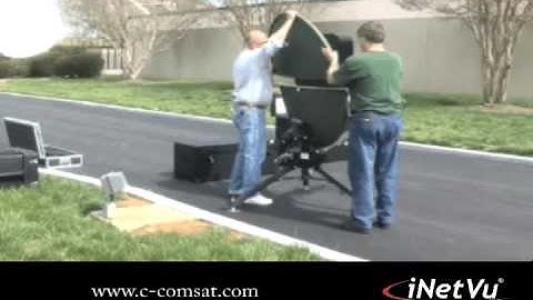 C-COM iNetVu 1.2m Flyaway.  Installed!