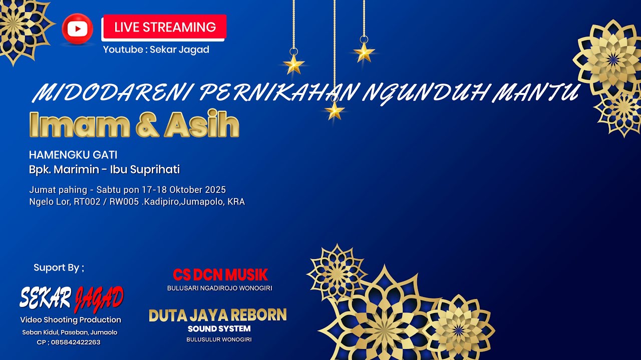LIve streaming ngunduh mantu Imam & Asih