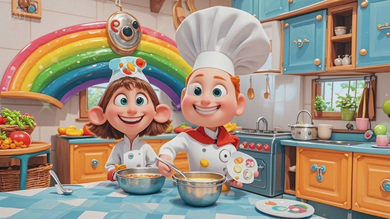 Guarda Chef Baby Cooks Rainbow Soup | Color & Cooking Fun for Kids! su YouTube Guarda Chef Baby Cooks Rainbow Soup | Color & Cooking Fun for Kids! su YouTube