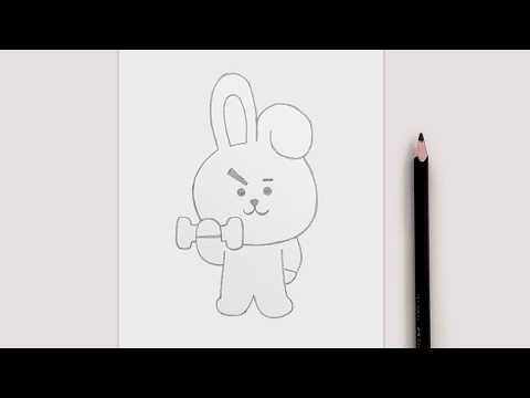 🐰 COMO DIBUJAR A COOKY BT21 I PASO A PASO