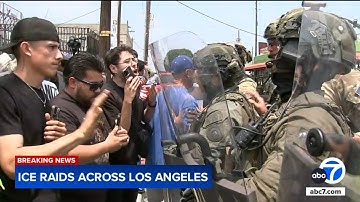Widespread ICE raids: Protesters clash with federal agents in Los Angeles after immigration ops
