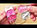 Slime Coloring with Japanese Makeup! Mixing Ice Cream Bar Shaped Lip & Cheek into Clear Slime!