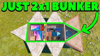RUST - SIMPLE 2x1 SOLO BUNKER BASE DESIGN / RUST BASE DESIGN / RUST BUNKER BASE DESIGN