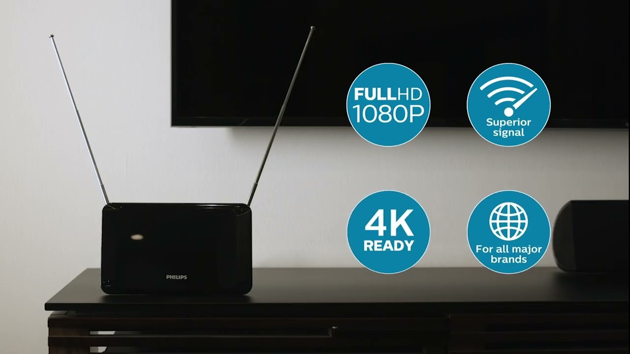 🔳 Antena de televisión USB amplificada para ver la TV sin antena exterior  🔳 Antena TV interior 