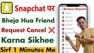 How to cancel snapchat friend request | Snapchat Par Friend Request Delete Kaise Kare