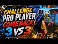 🔥 Challenge Pro Player Comeback 3 VS 3 😱 Impossible Clutch Gameplay | Free Fire