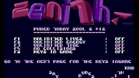 AMIGA Zenith   Zool 2 +12 mp4 HYPERSPIN INTRO CRACKTRO DEMO COMMODORE NOT MINE VIDEOS