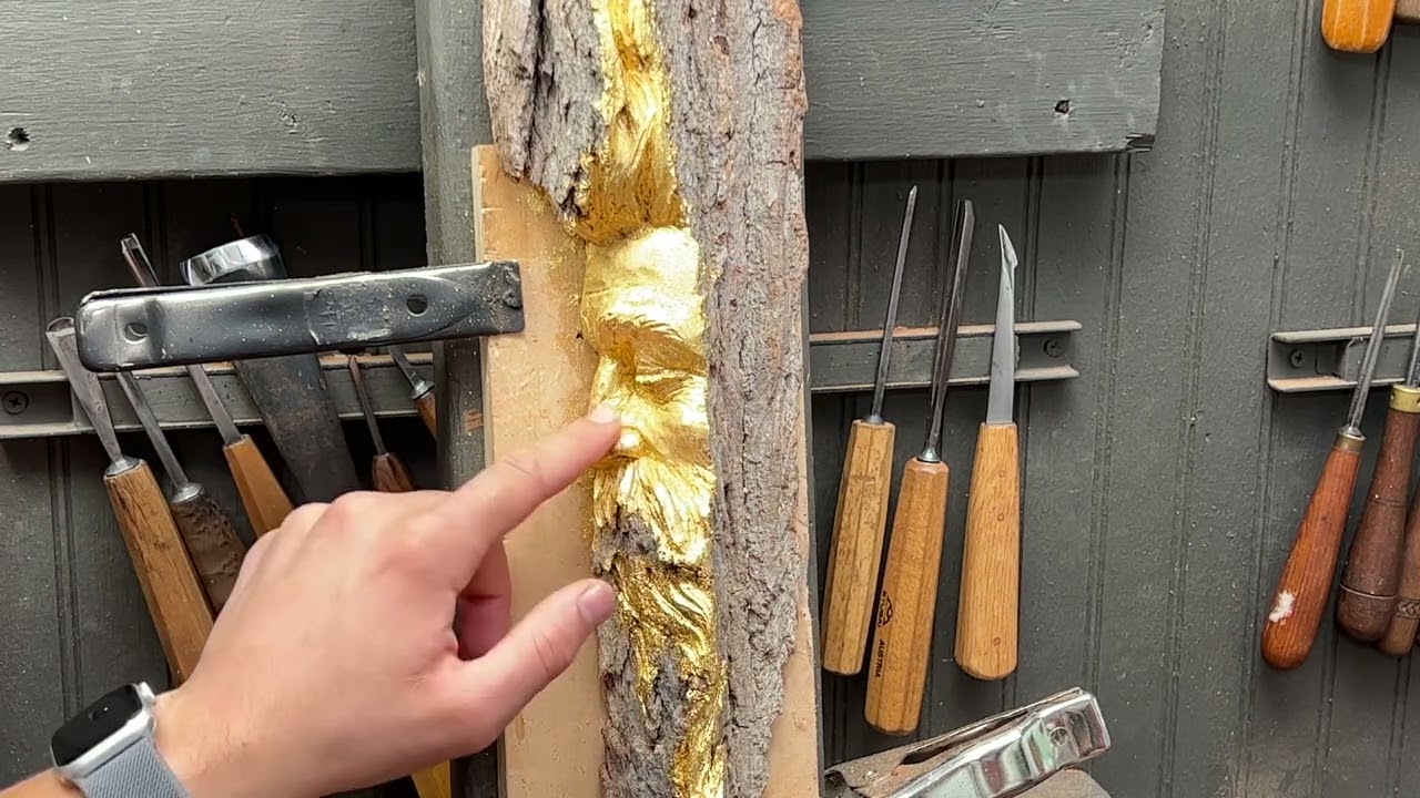 Covering A Wood Carving in 24k Gold