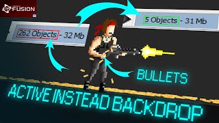 Tutorial ACTIVE INSTEAD BACKDROP / ADD BACKDROP (Platformer Rambo Fire) Clickteam Fusion 2.5