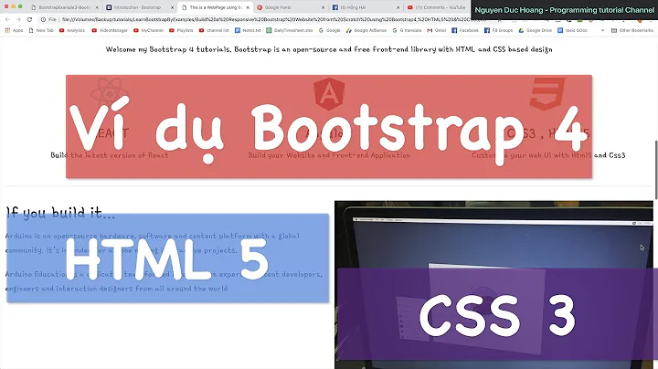 01-Viết từ đầu 1 trang Web responsive sử dụng Bootstrap 4, HTML5 và CSS3