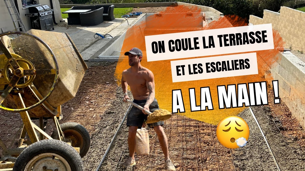 ON COULE LA TERRASSE AUTOUR DE LA PISCINE 🤝