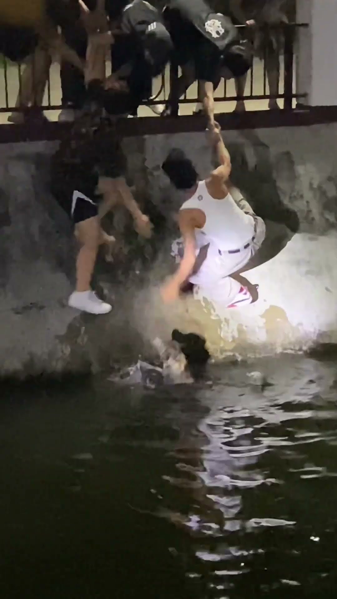 Group Work Together To Rescue Dog Drowning In Water Canal || ViralHog