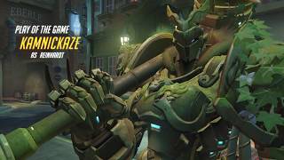 INSANE REINHARDT SEXTUPLE KILL PLAY OF THE GAME