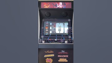AtGames Legends Ultimate Arcade Machine: Showcasing BitLCD Marquee Display with BigBox #shorts