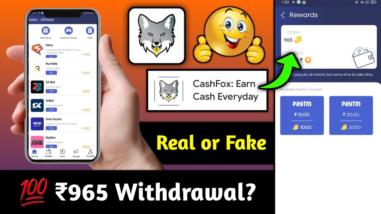 Cash Fox app se paise kaise kamaye - Cash Fox App Real or Fake - Cash ...