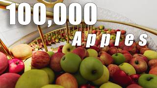 100,000 Apples on Spiral Stair 🍎🍏 Rigid Body simulation 3D Animation (Cinema 4D - Corona Render)