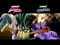 COMPARING JUMP FORCE VS ANIME: JOJO'S BIZARRE ADVENTURE (BONUS:TIME STOP GLITCH)