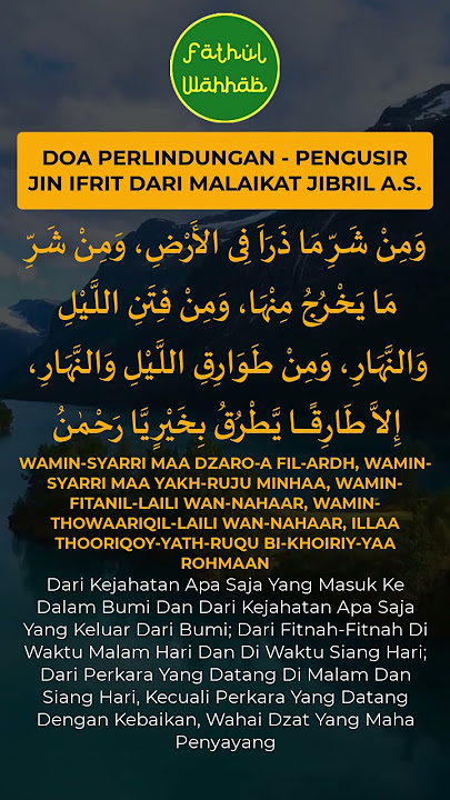 🕌 DOA PERLINDUNGAN DARI MALAIKAT JIBRIL A.S. 🕌