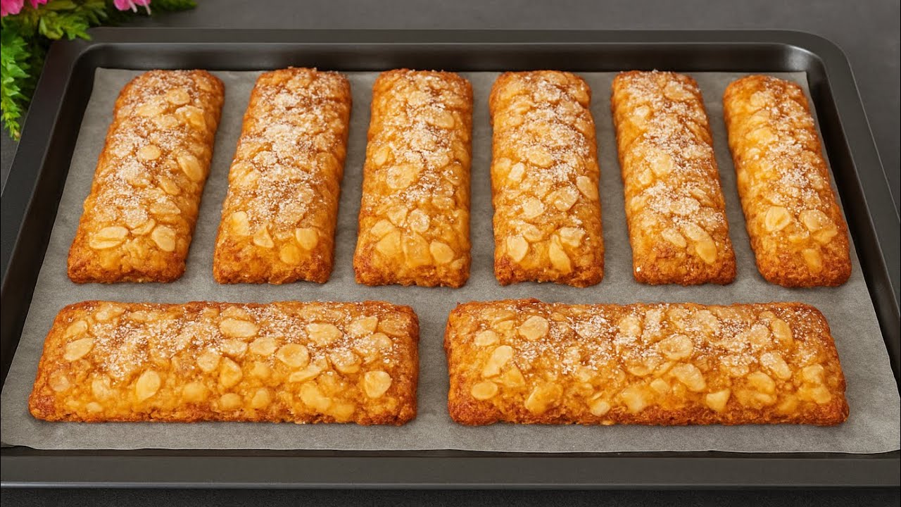 Если у вас есть 2 яблока 🍏 и 1 яйцо! Приготовьте это знаменитое печенье бискотти всего за 5 минут! О