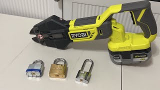 Ryobi Bolt Cutter vs Hardened Steel Padlocks  FINAL